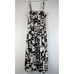Anthropologie Abel the Label Black and White Celestial Strappy Maxi Size S NWT